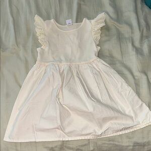 Old Navy Cream Sundress Sleeveless Flutter Sleeve